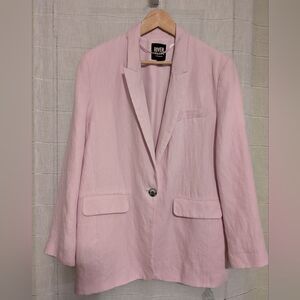 River Island London Blazer Linen Blend Lavender Womens Sz 14